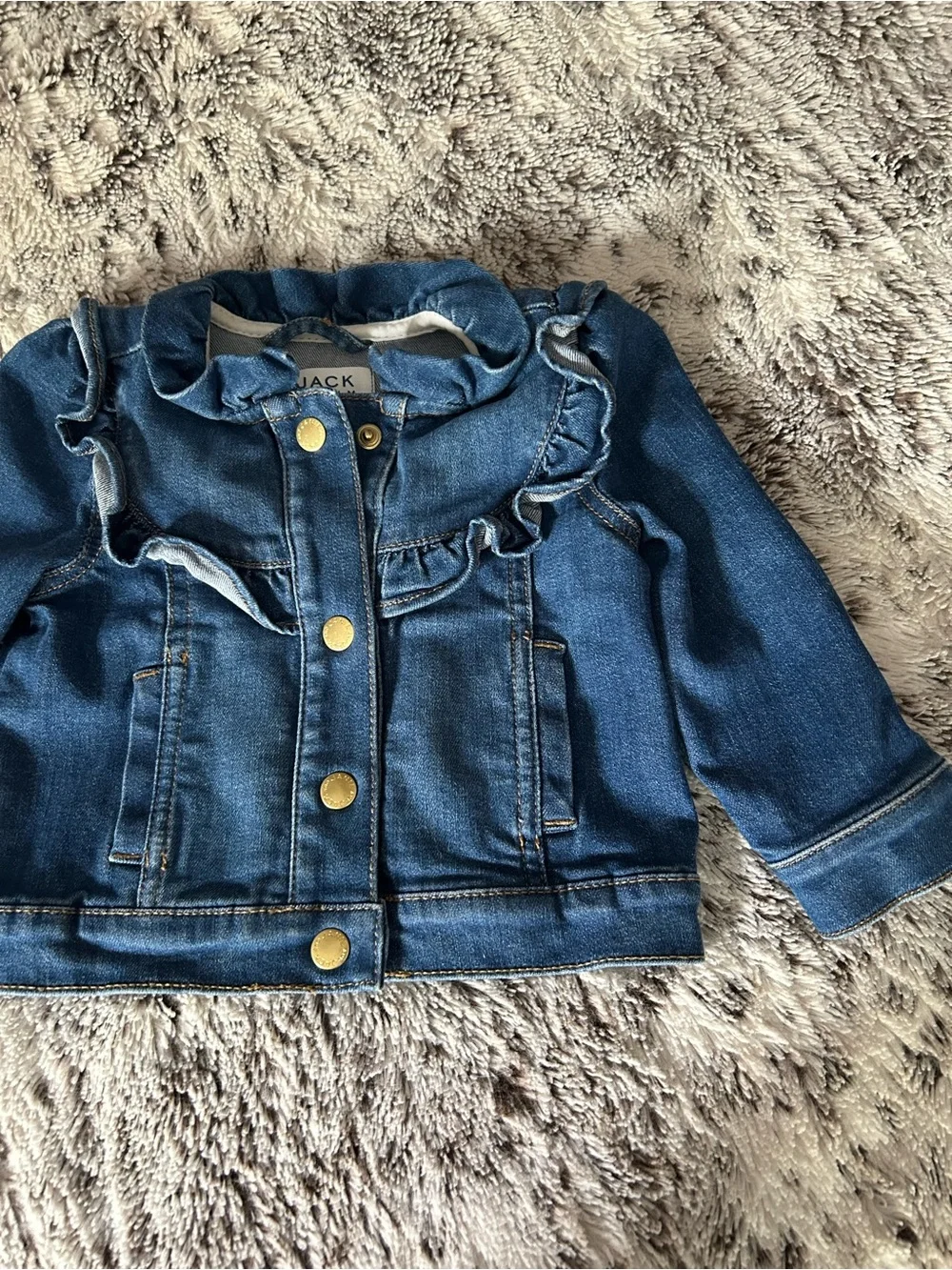 Janie & Jack DenimToddler Ruffle Jean Jacket 12-18 MOS